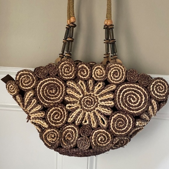 Anthropologie Sand N' Sun Woven Beach Tote Bag - Picture 4 of 7